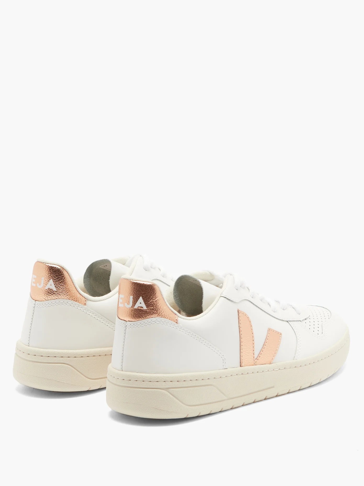 V-10 low-top leather trainers - 4