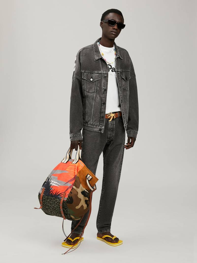 Palm Angels BLACK LOGO DENIM outlook