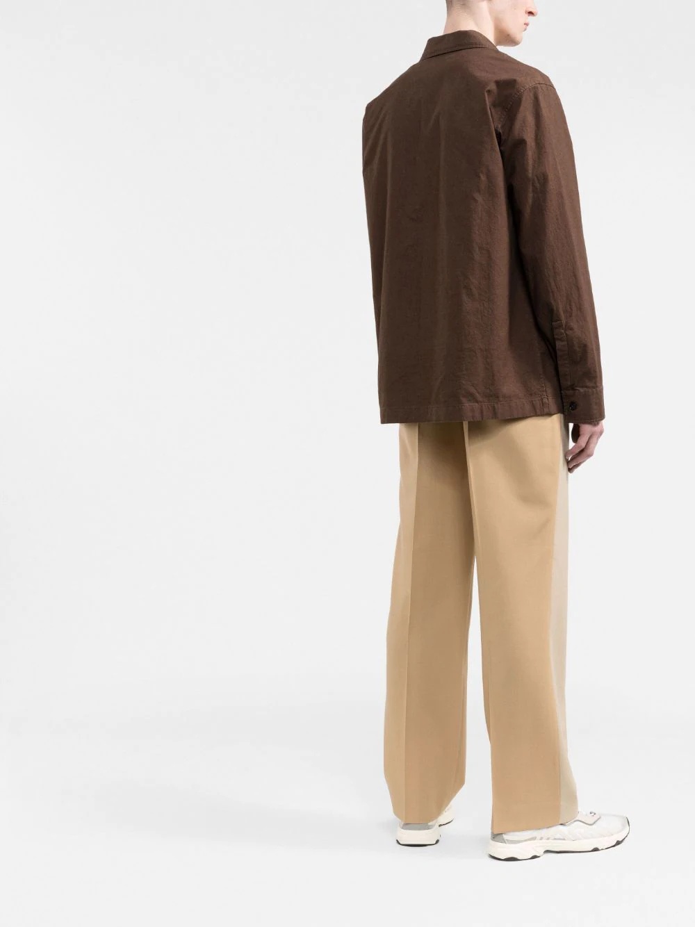 two-tone tailored trousers - 4