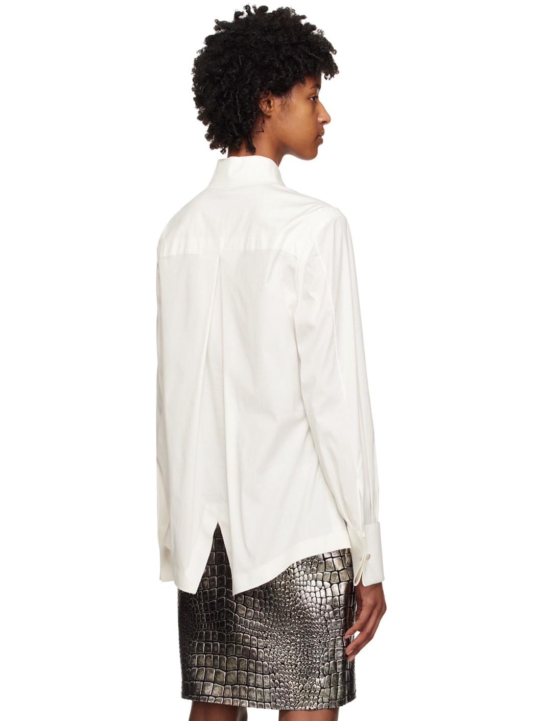 White Raw Edge Shirt - 3
