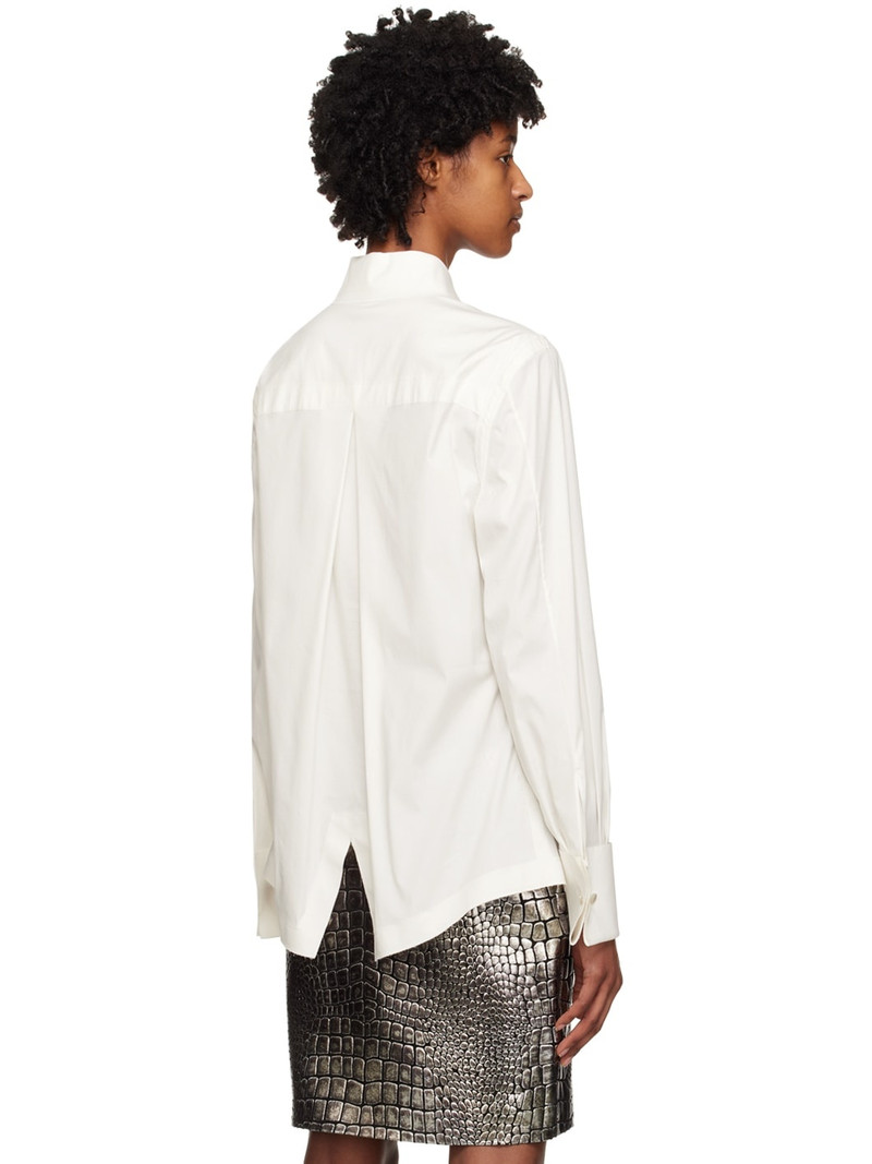 White Raw Edge Shirt 3