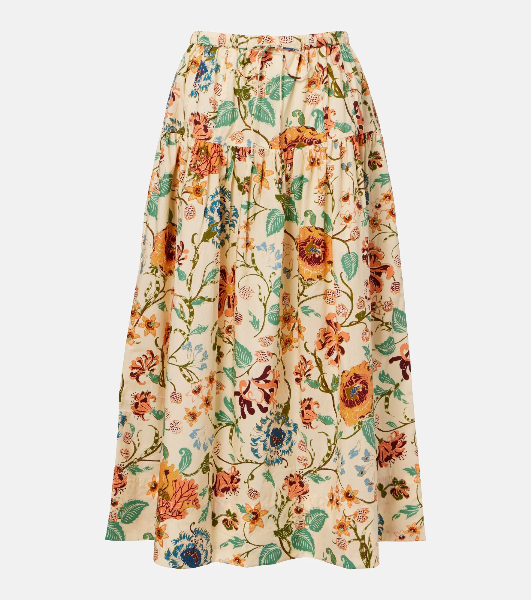 Theodora floral cotton midi skirt - 1