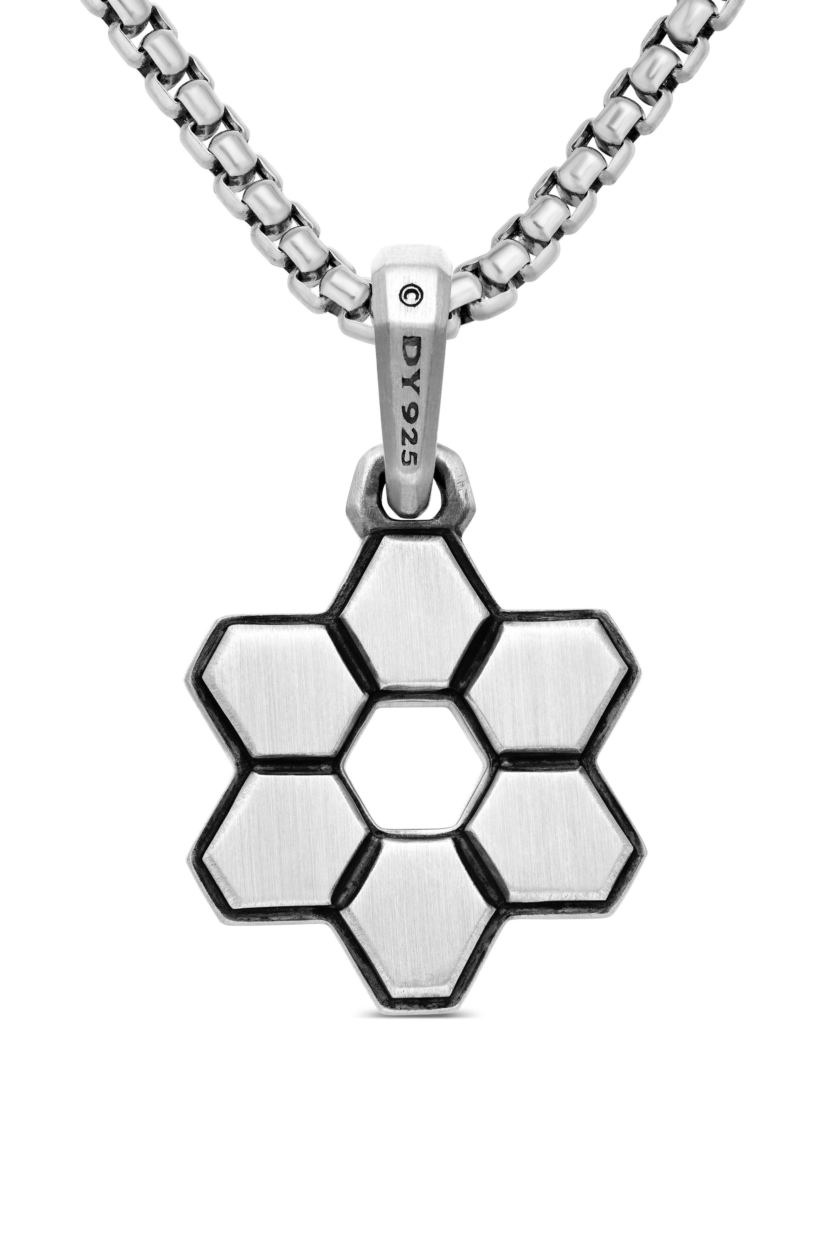 David Yurman Deco Star of David Pendant with Pavé Black Diamonds in Silver/Black Diamond at Nordstro - 6