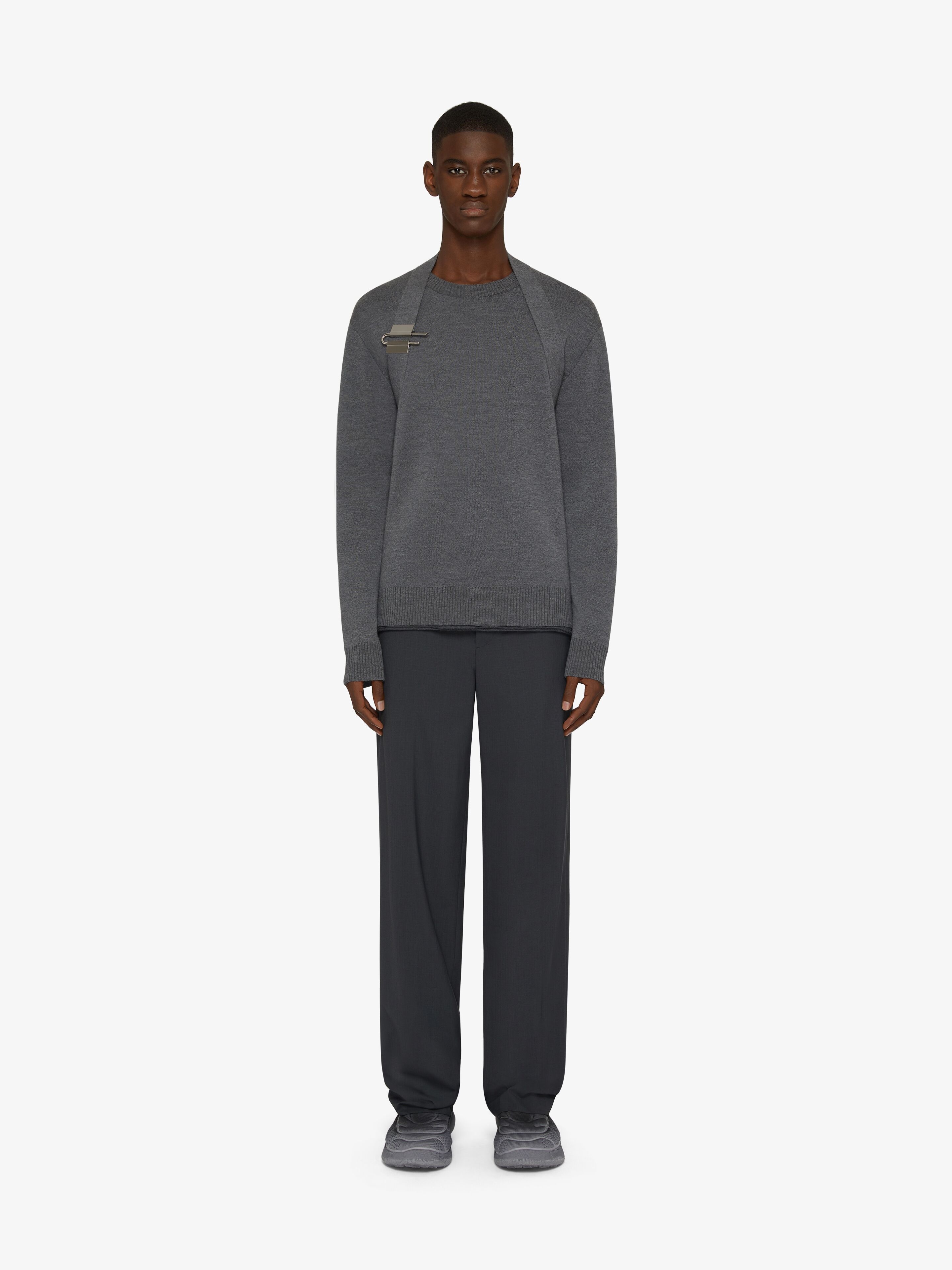 SWEATER IN WOOL AND SILK WITH U-LOCK HARNESS - 2