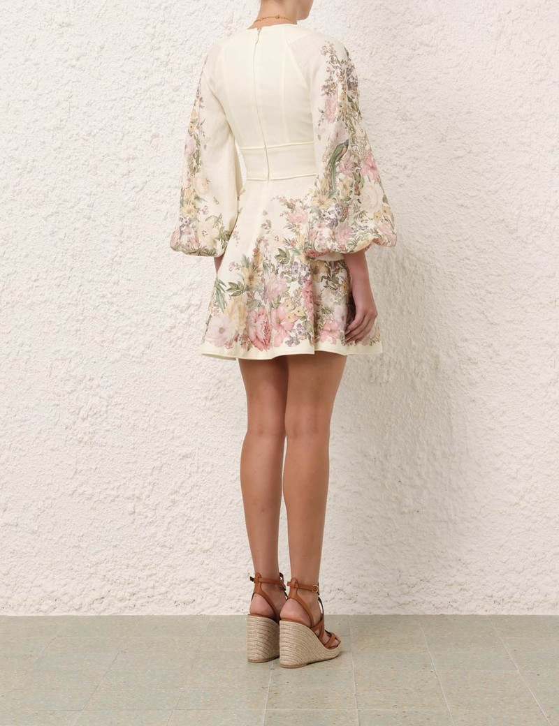 Zimmermann WAVERLY PLUNGE MINI DRESS - 9330DSS243CRF | REVERSIBLE