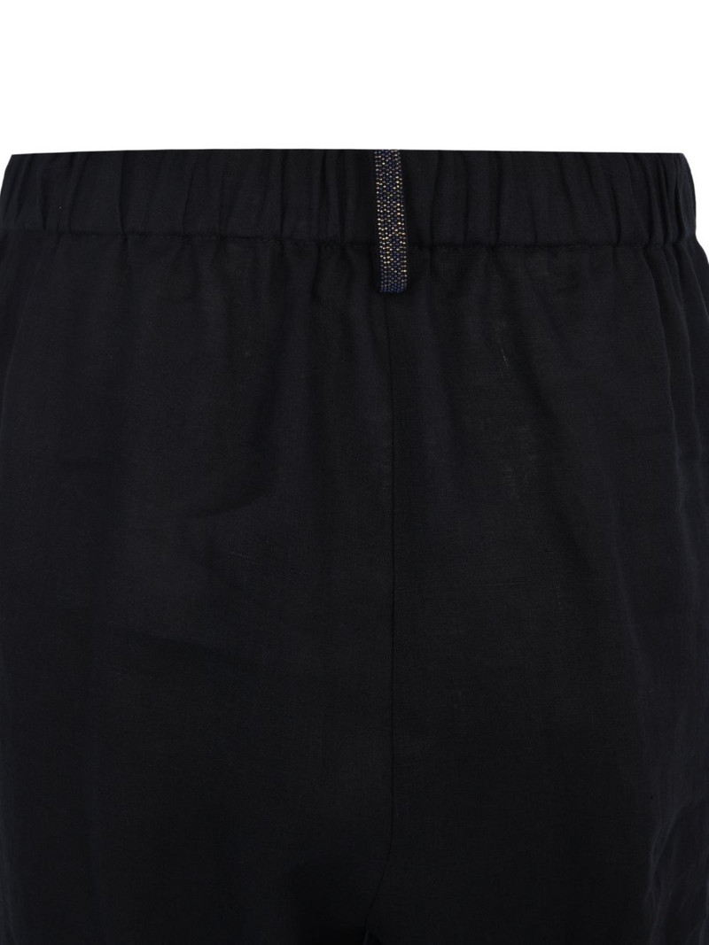 Trevi elasticated-waistband linen trousers 5
