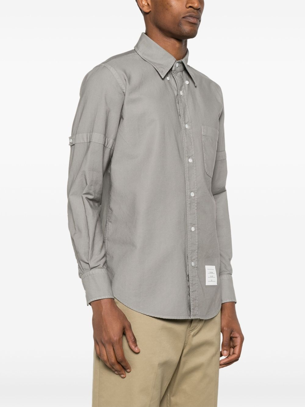 adjustable-armbands cotton shirt - 3