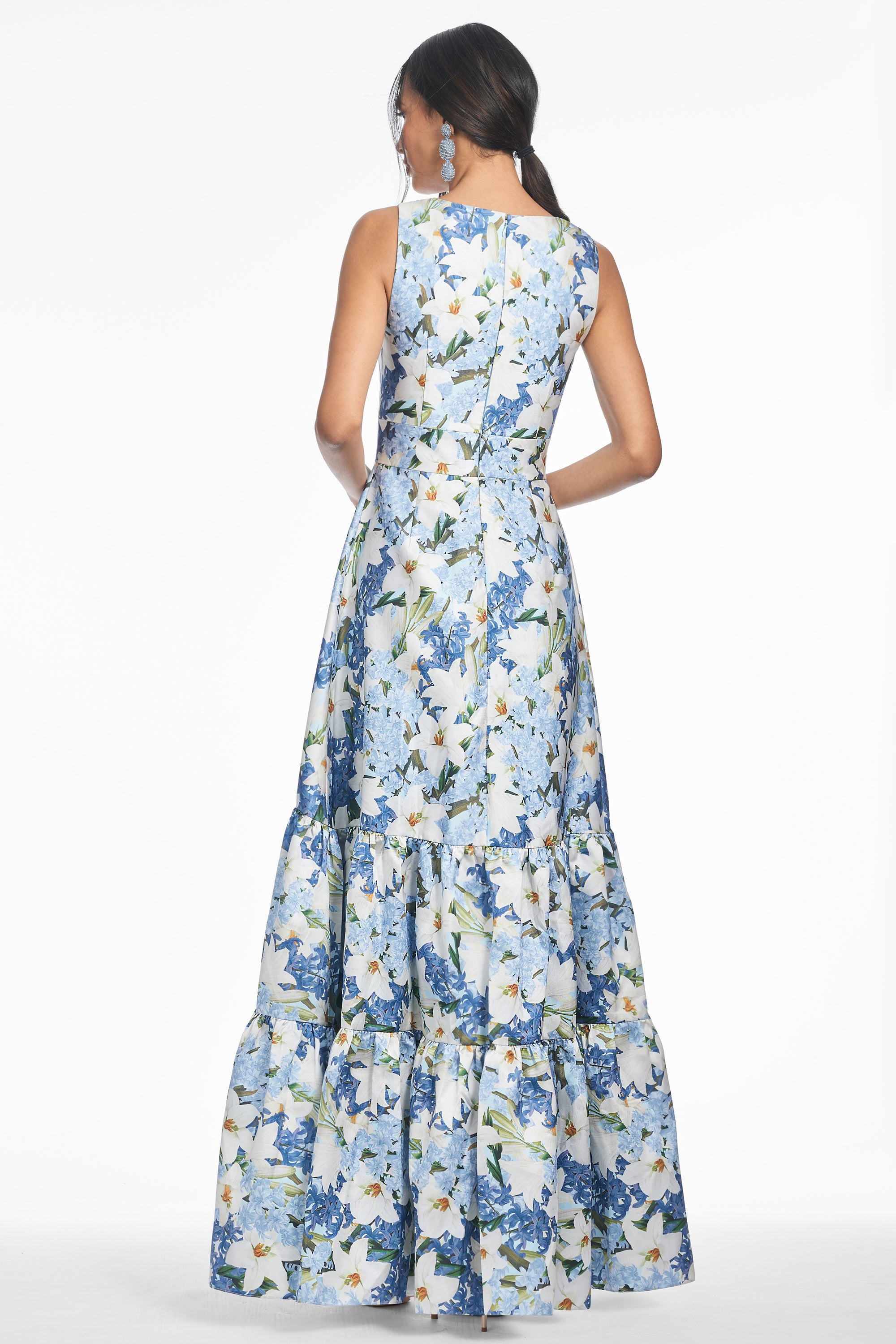 RORI GOWN - SKY BLUE STAR LILLIES - 4