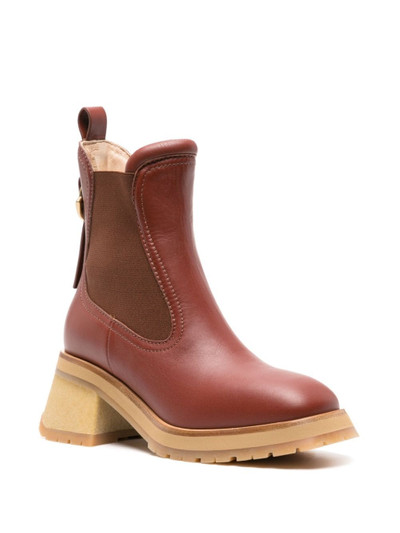 Moncler Gigi 70mm leather Chelsea boots outlook