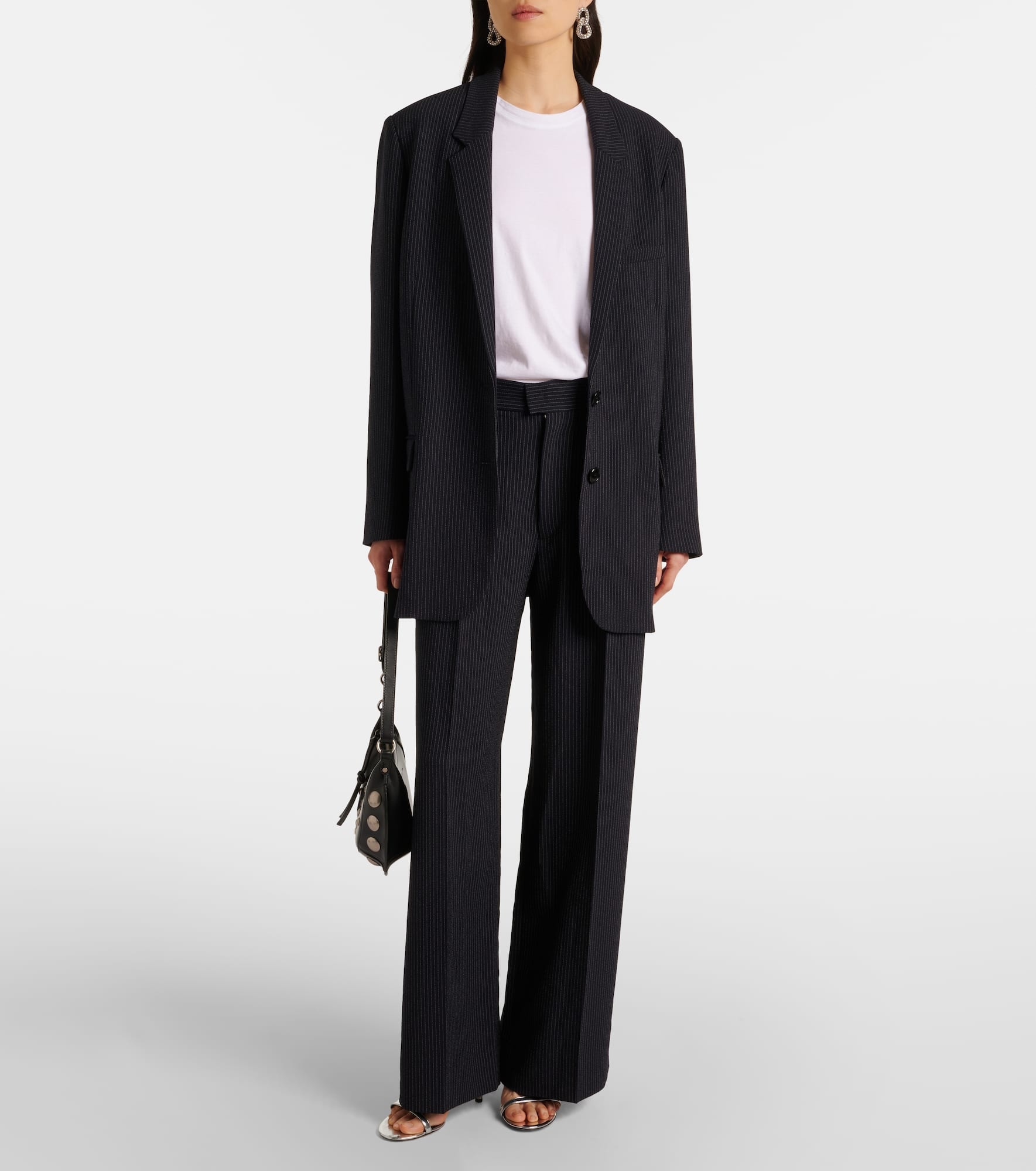 Romina striped crêpe wide-leg pants - 2