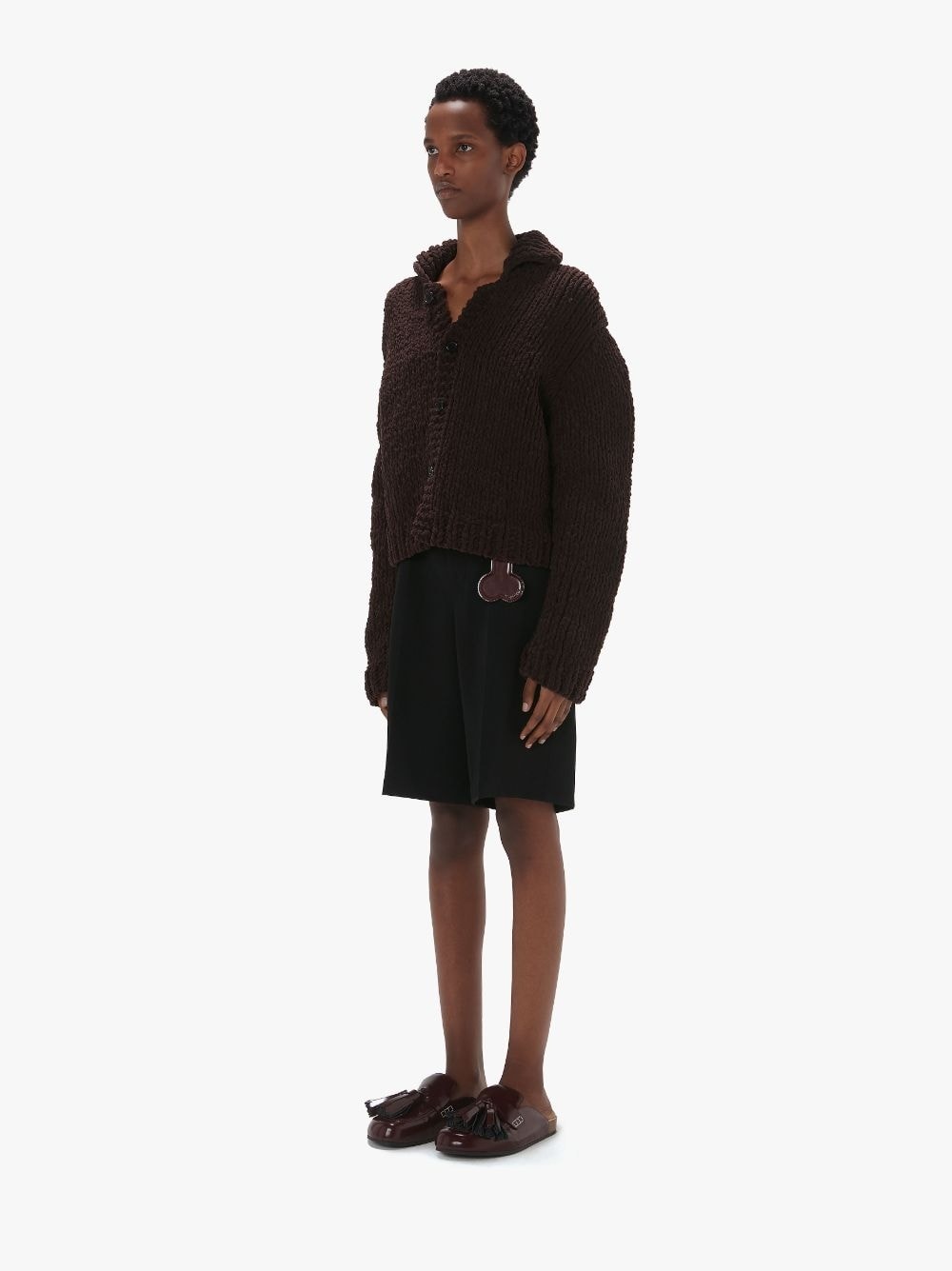 CROPPED CHENILLE CARDIGAN - 4