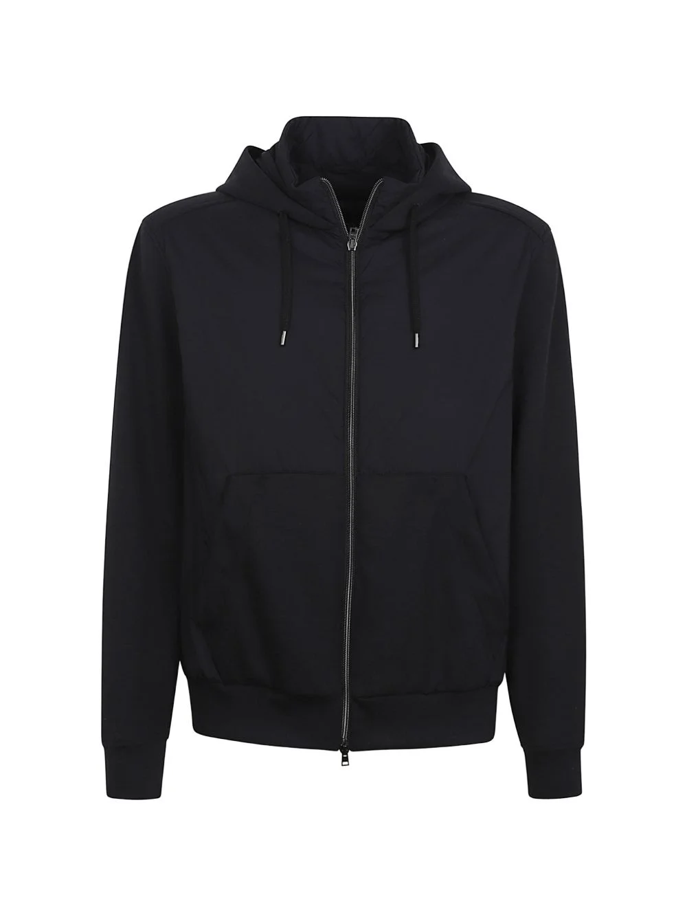drawstring-hood zip-up jacket - 1