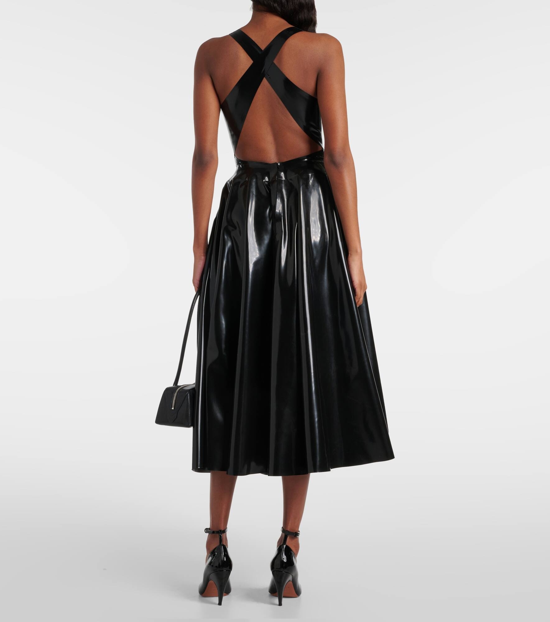 Latex midi skirt - 3