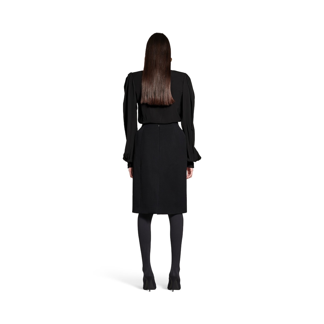Women's Bow Blouse in Black - 4