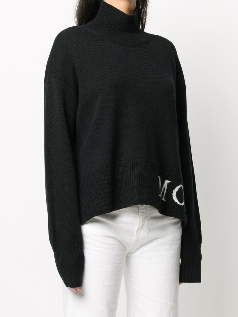 high neck wool jumper - 3