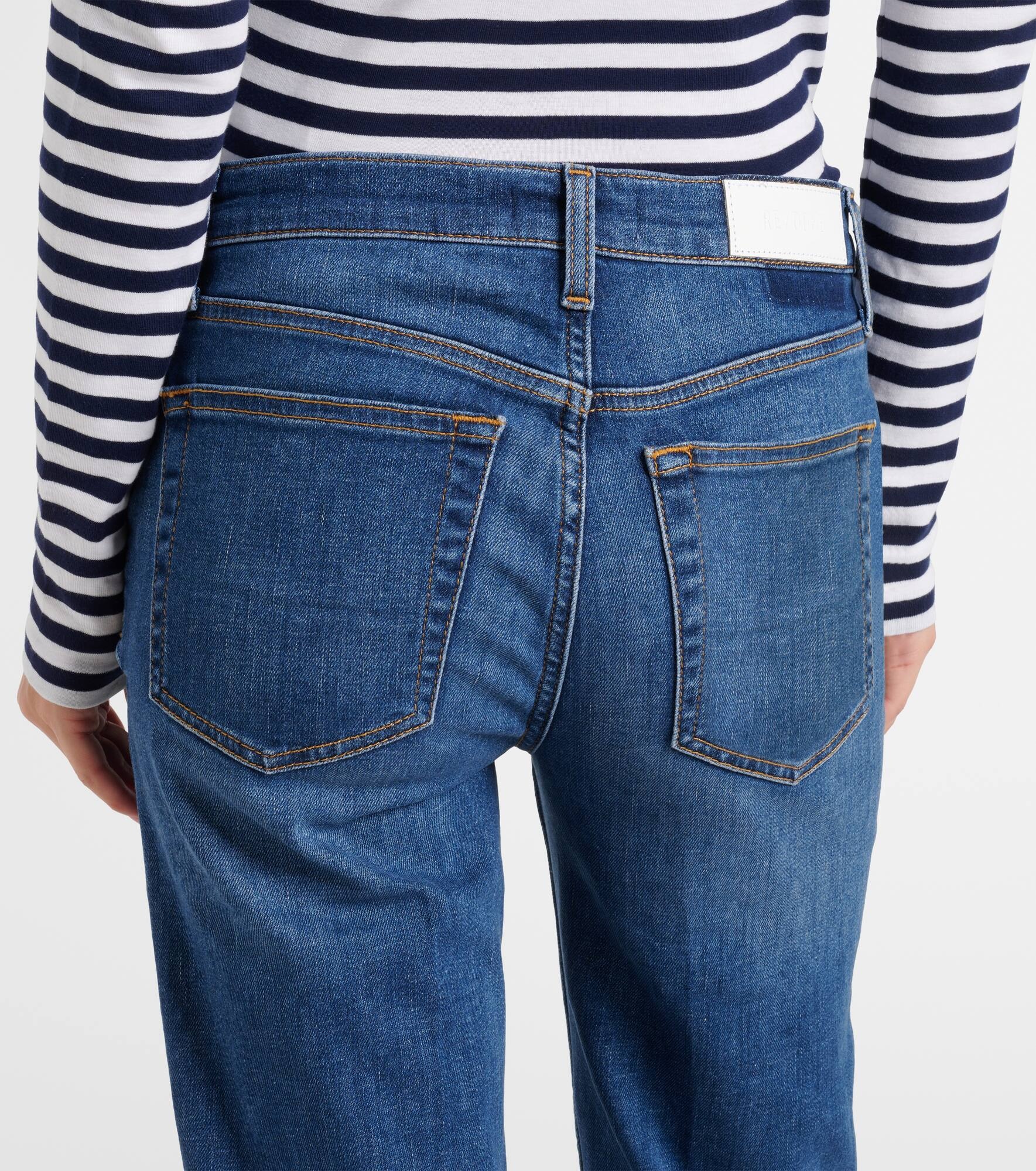 Stove Pipe mid-rise straight jeans - 6