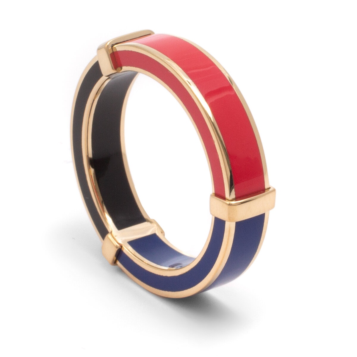 Tricolour Band Ring in Red - 2