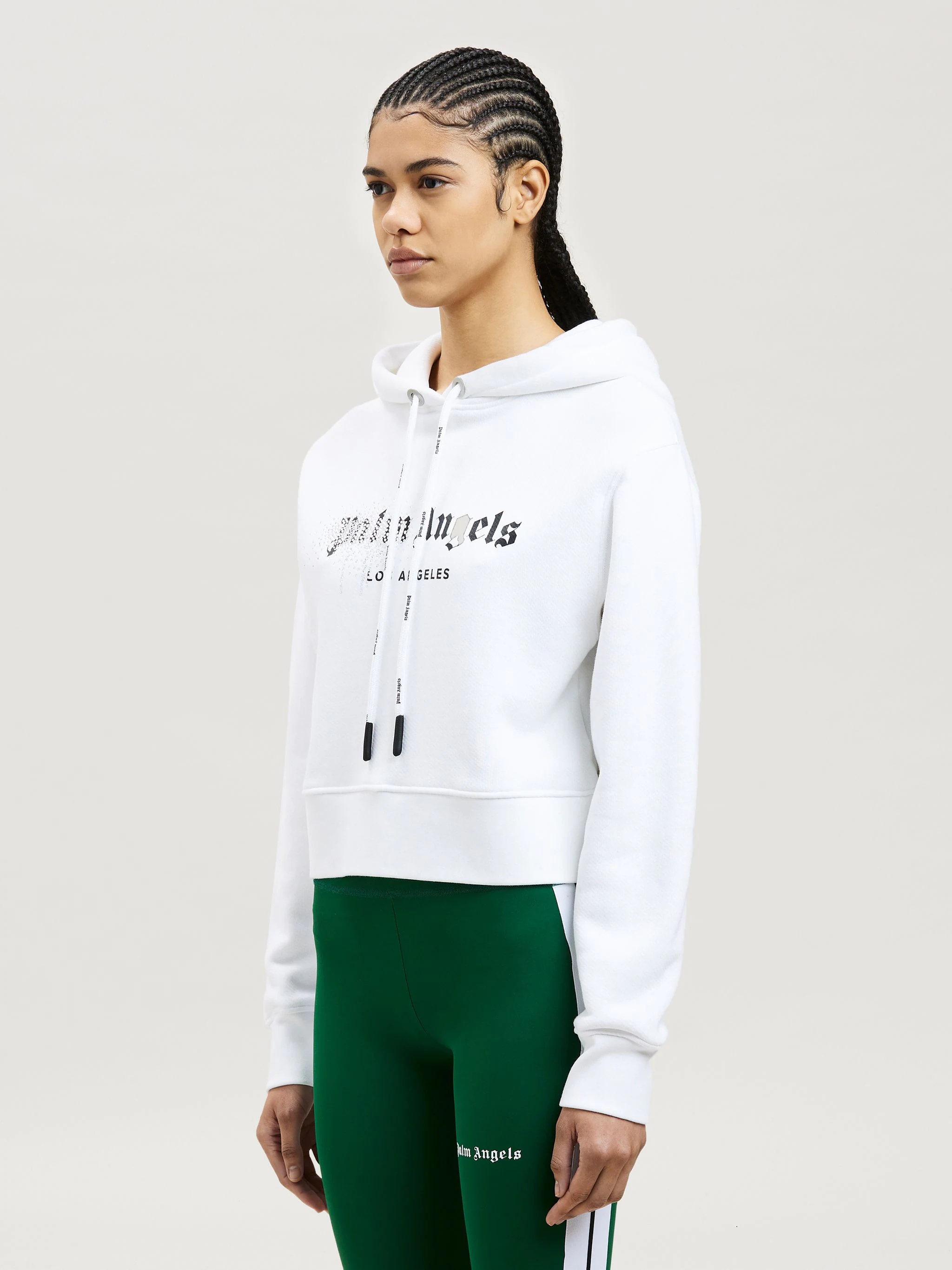 RHINESTONE SPRAYED LOGO HOODIE - 4