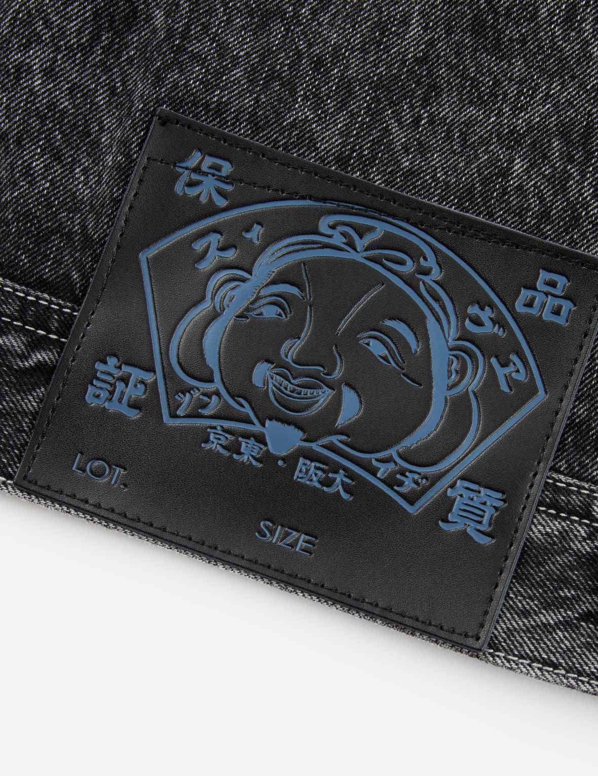 POSTER GRAPHIC AND SEAGULL PRINT LOOSE FIT DENIM JACKET - 12