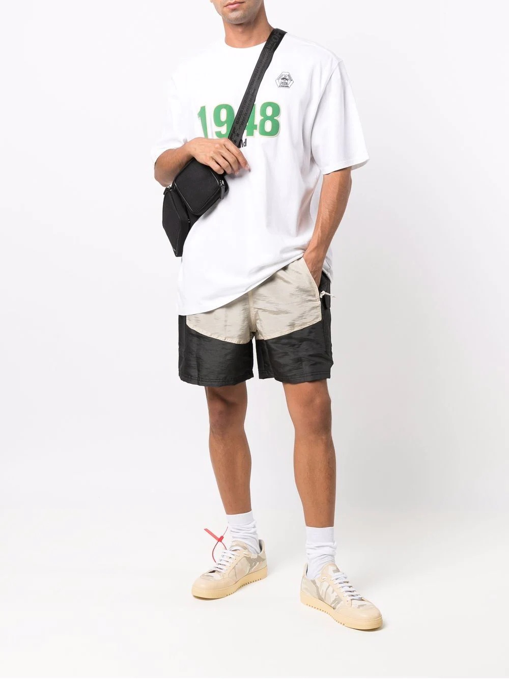 x Rhuigi two-tone drawstring track shorts - 2