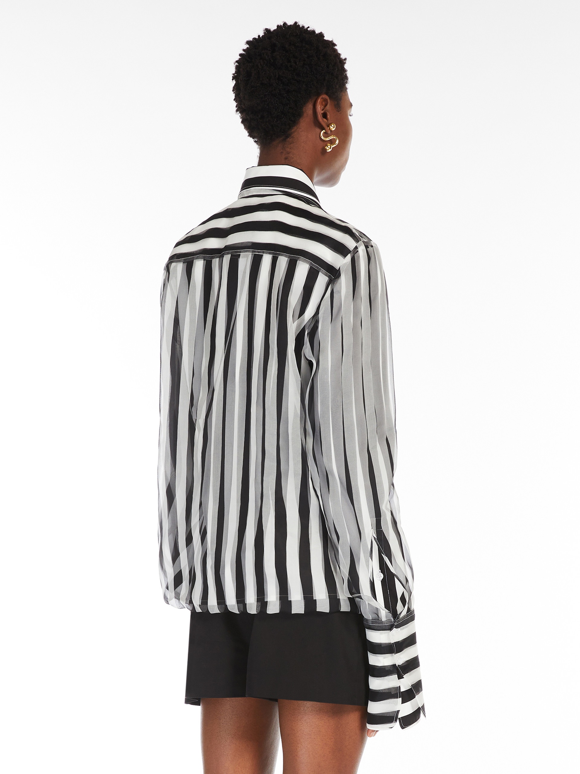 SUMERO Poplin and silk organza shirt - 4