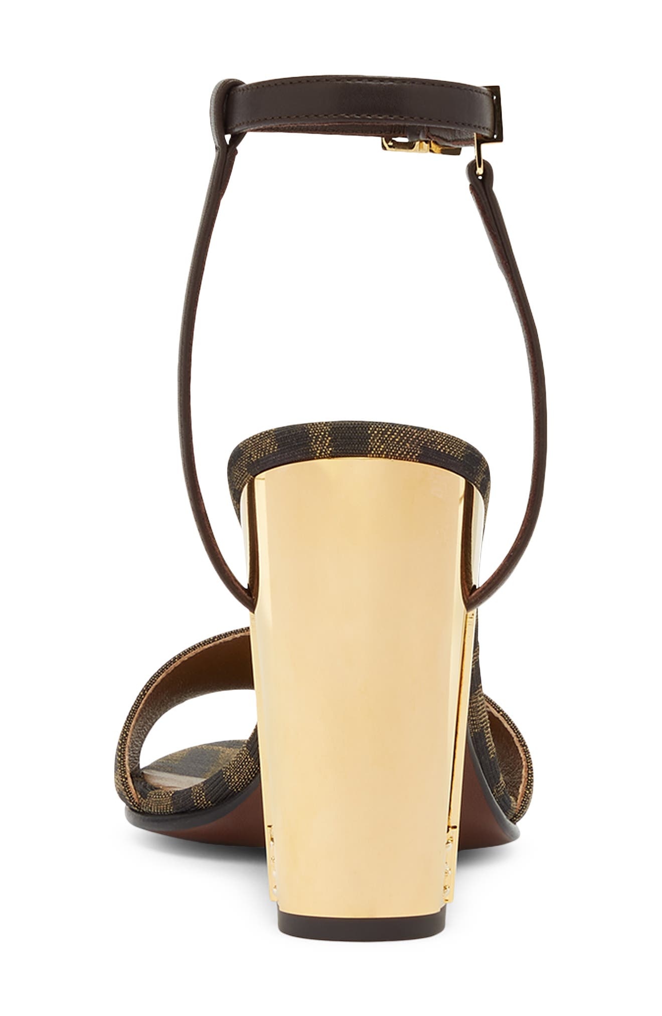 Fendi Delfina Ankle Strap Sandal in Brown/Black at Nordstrom - 2