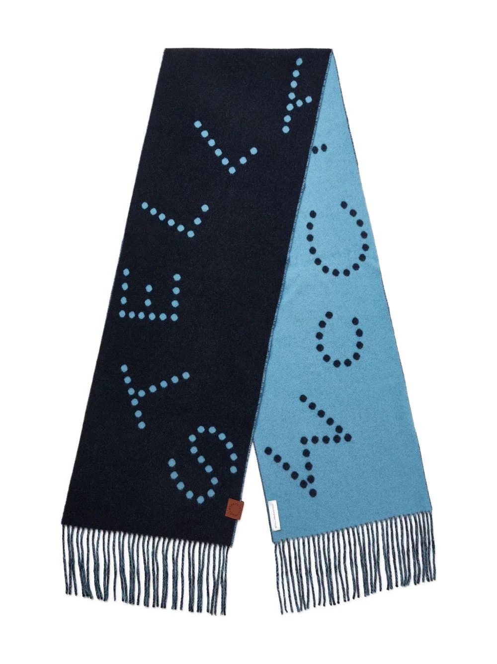 dotted fringed scarf - 1