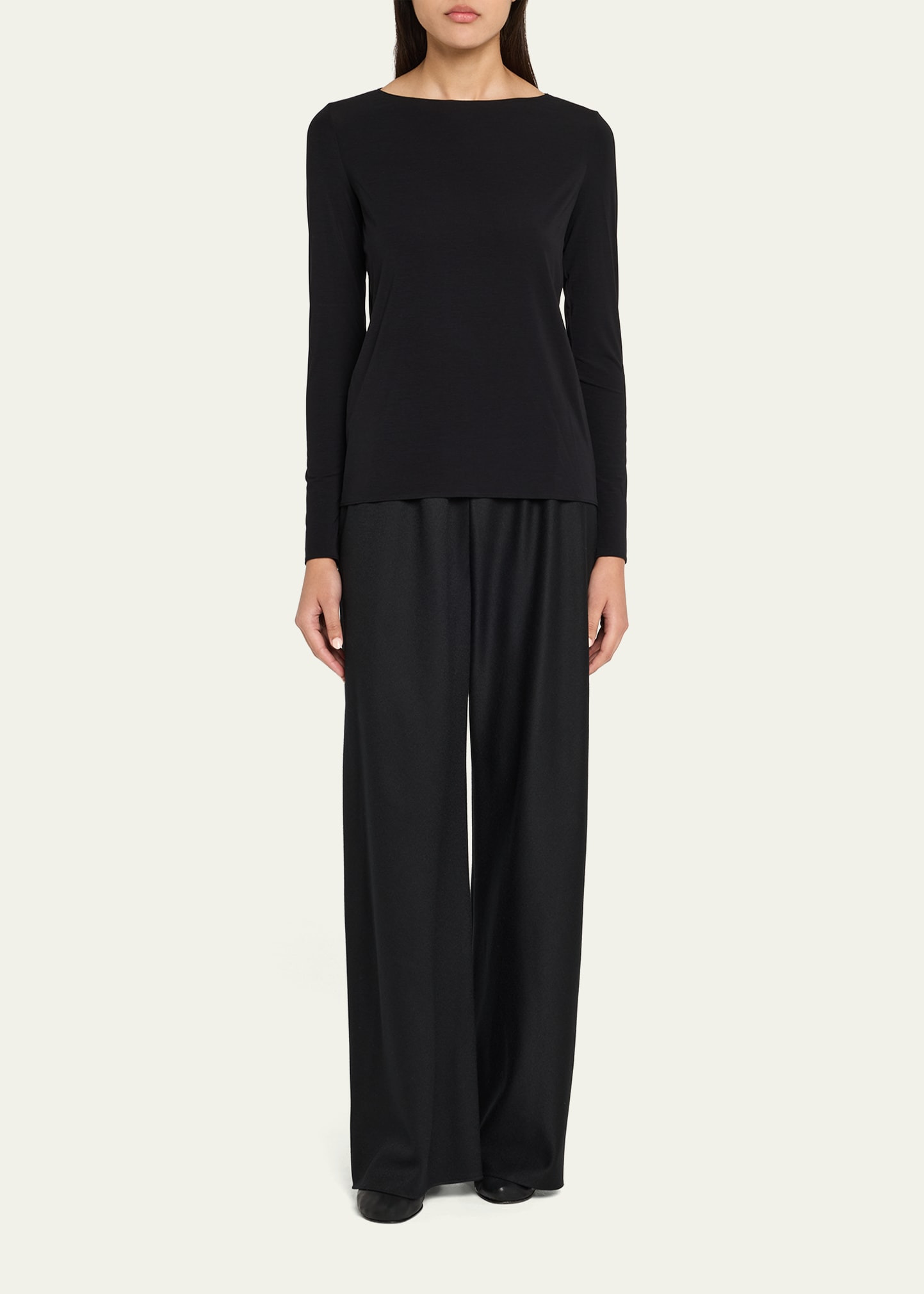 Pure Bateau-Neck Jersey Top - 2