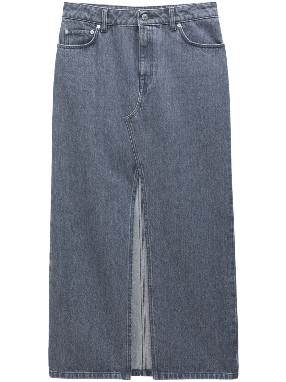 front-slit organic cotton maxi skirt - 1