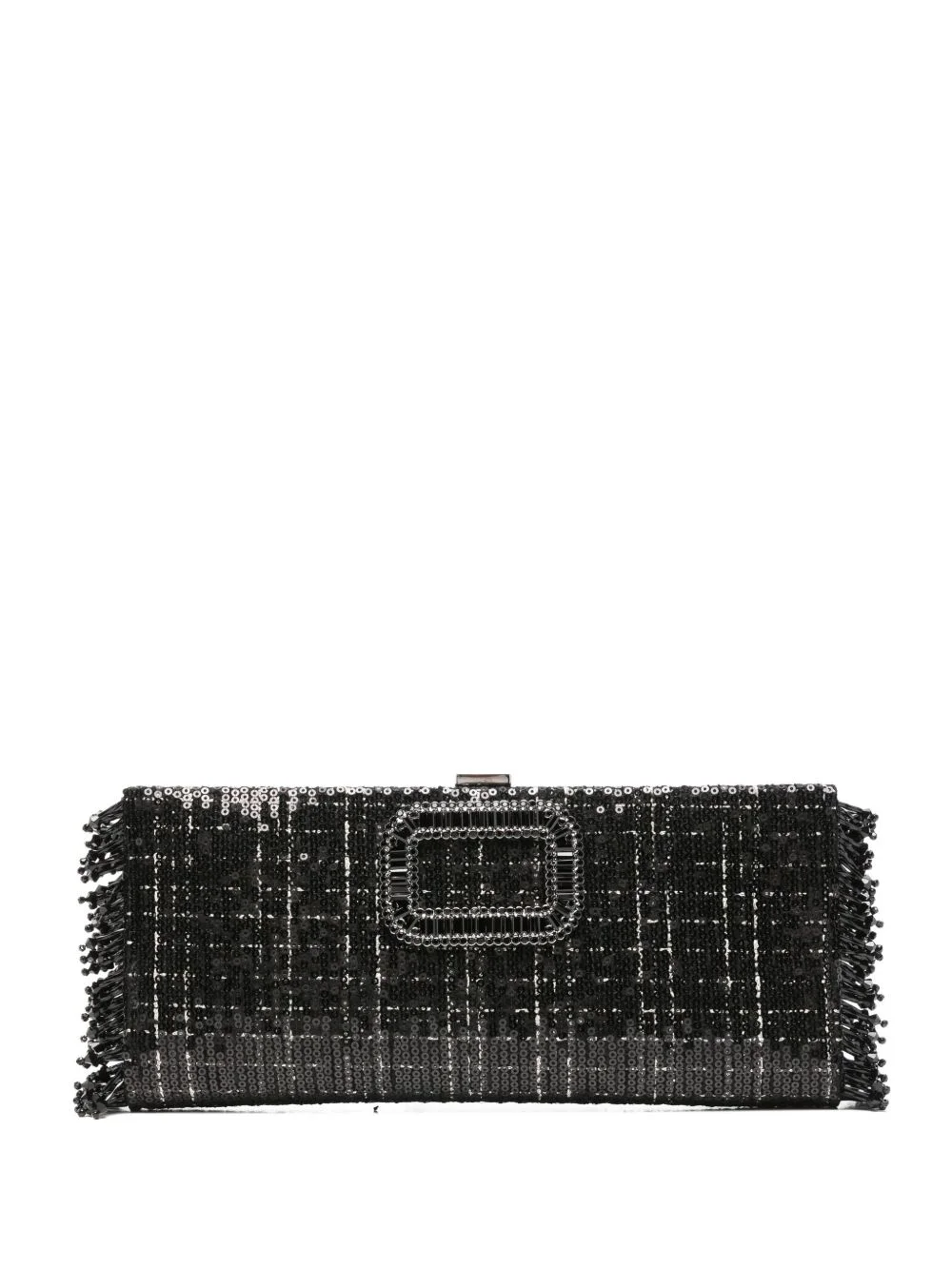 fringed clutch bag - 1