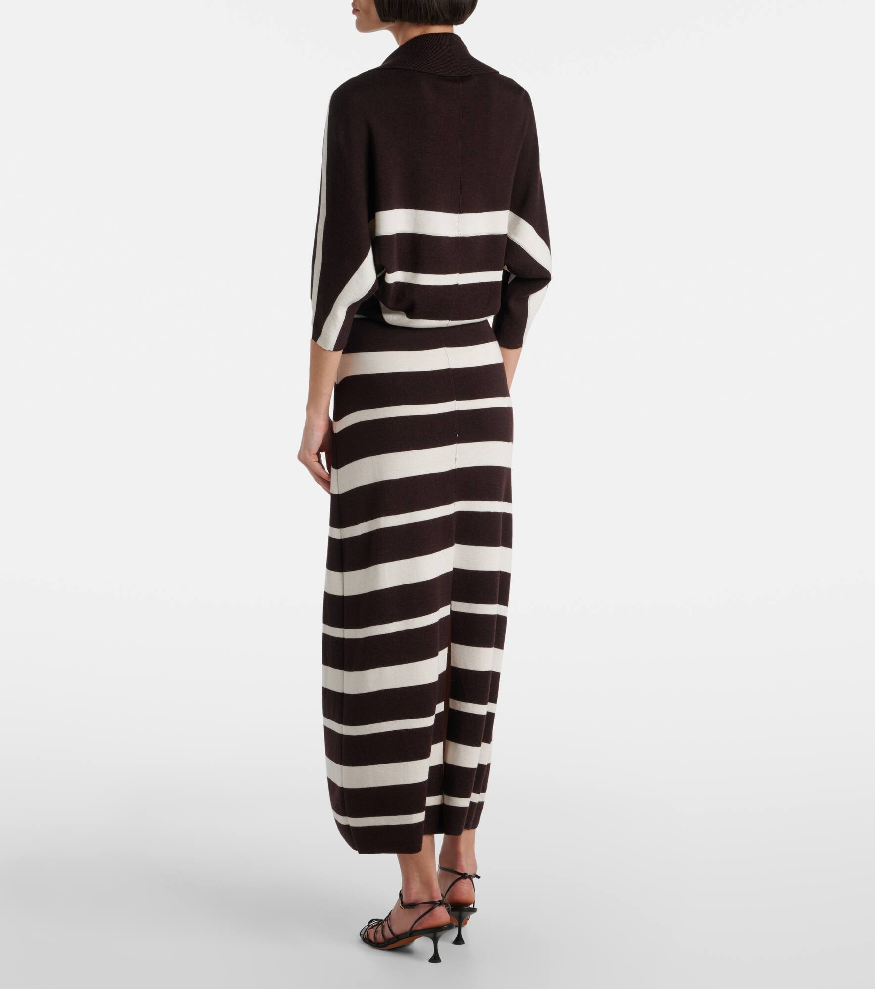 Solana striped wool and silk maxi dress - 3