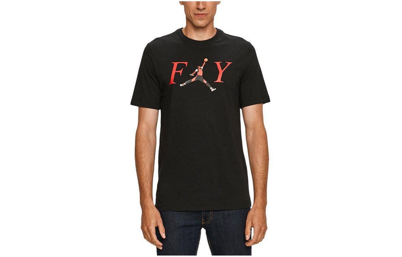 Jordan Air Jordan Graphic Fly T-Shirt 'Black' CN3598-010 outlook