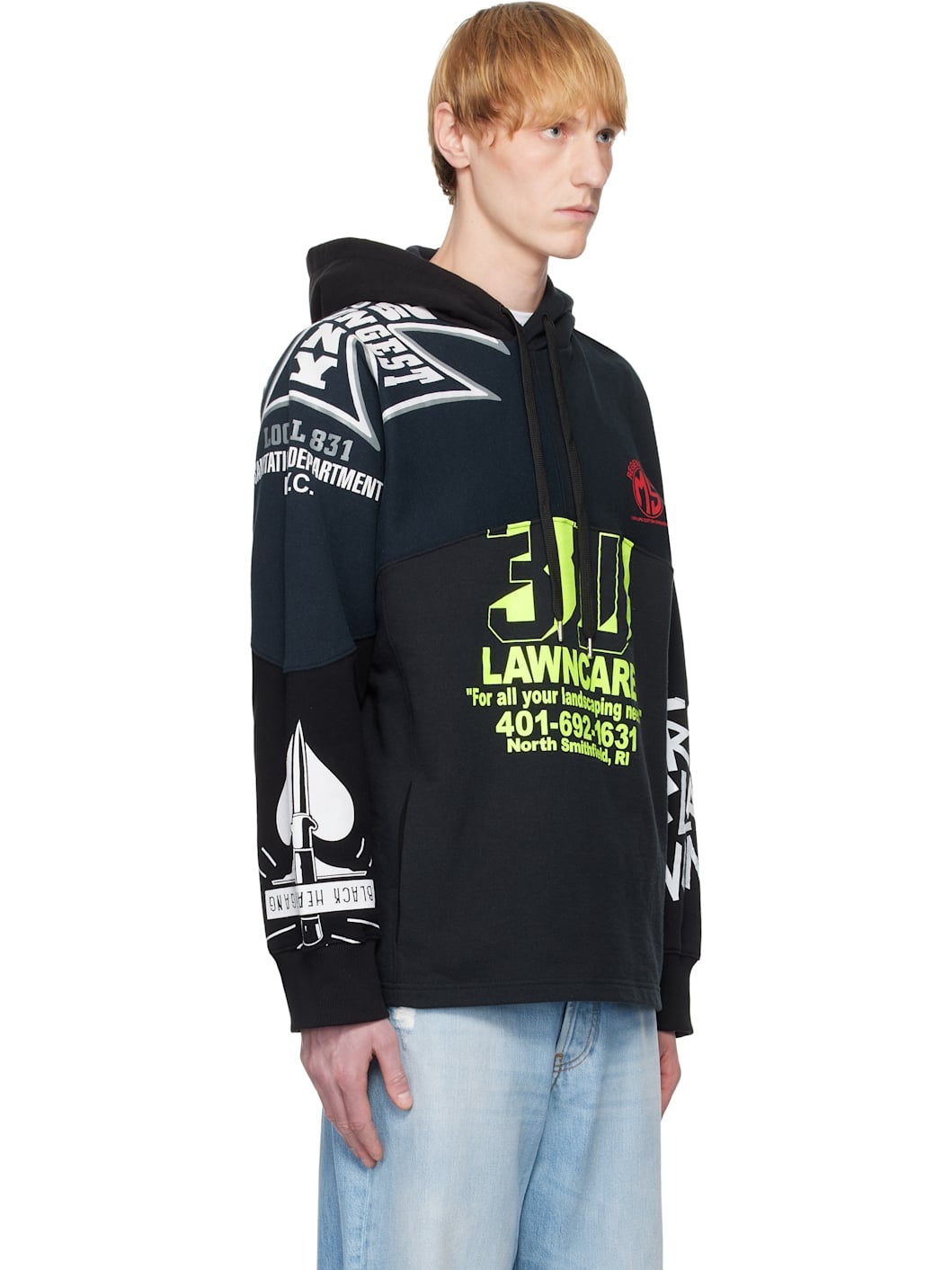 Black Regenerated Graphic Sweatshirts Hoodie - 2