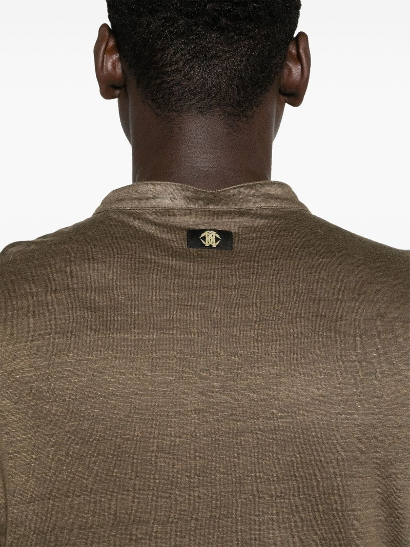 semi-sheer cotton polo shirt 5