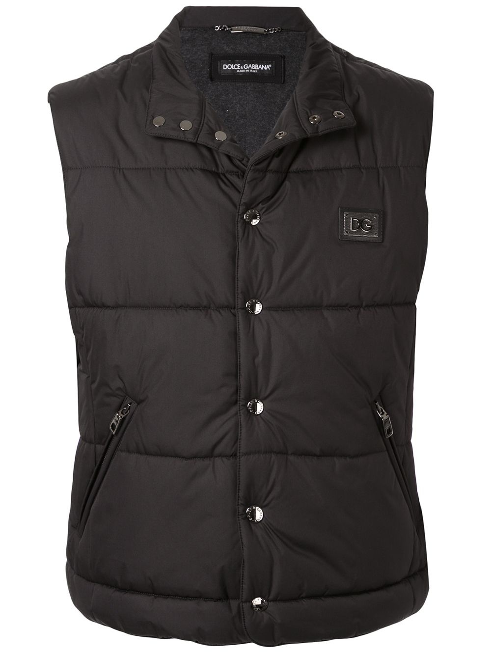 logo plaque padded vest - 1