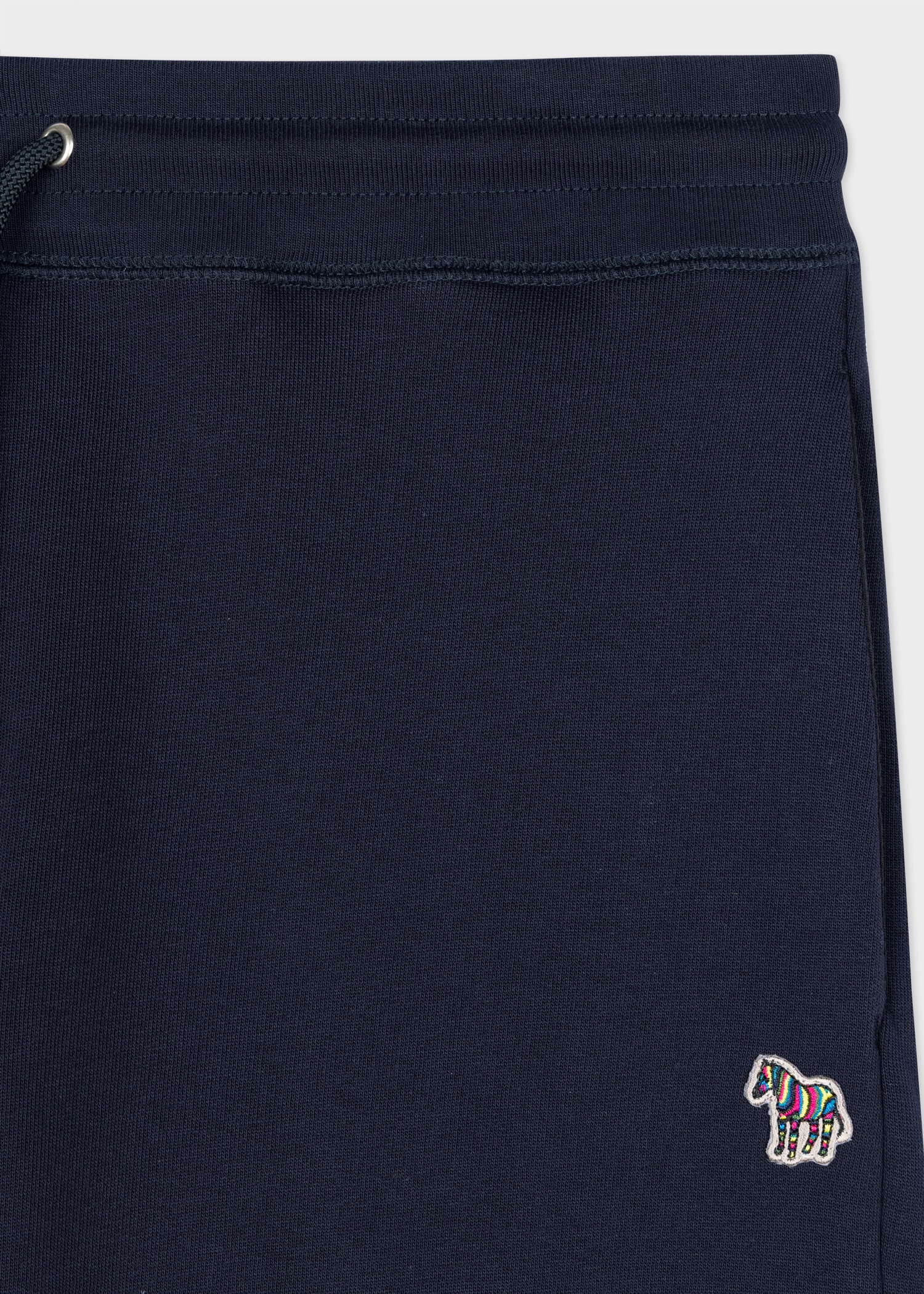 Dark Navy Cotton Zebra Logo Shorts - 2