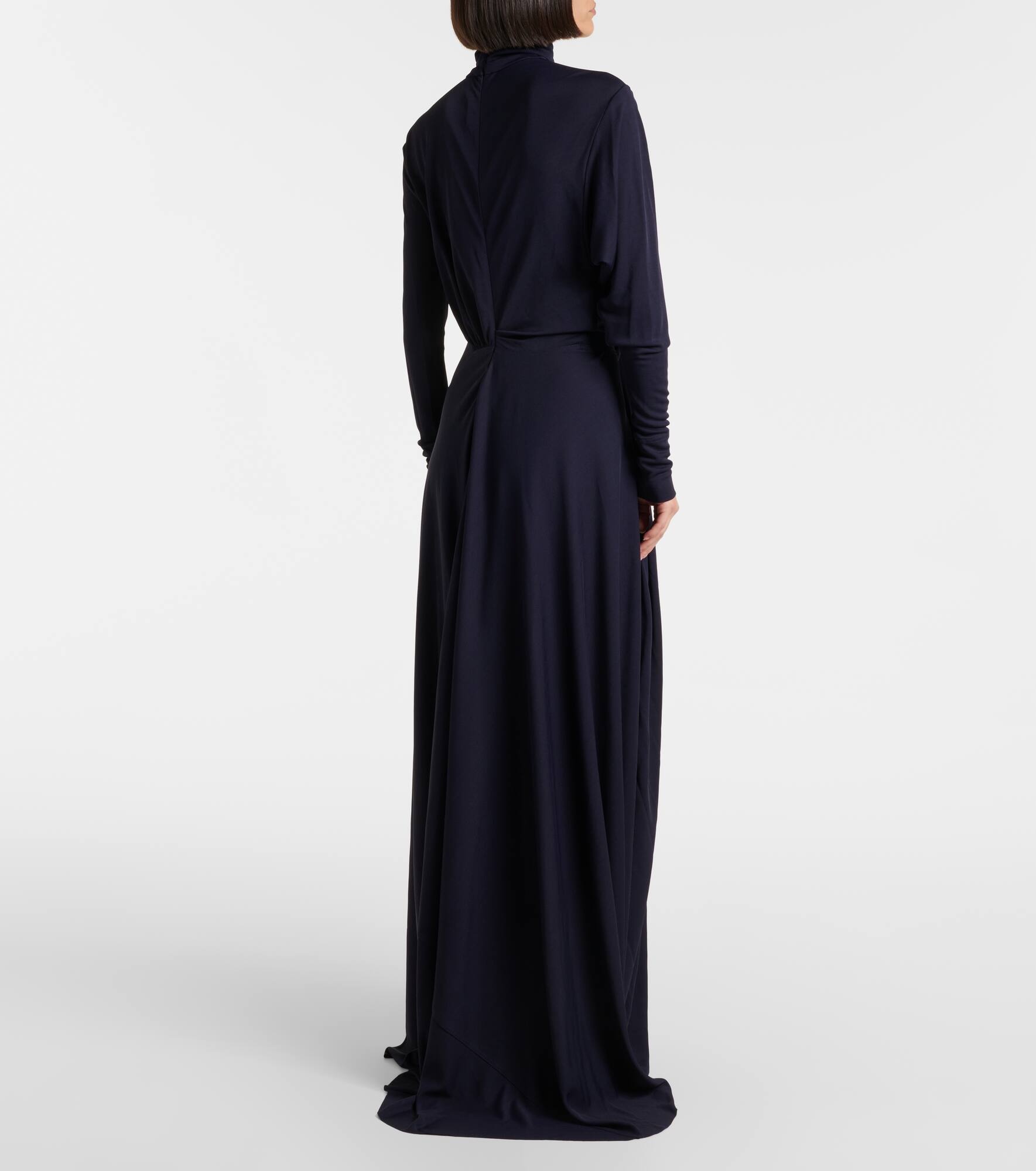 Draped jersey gown - 3