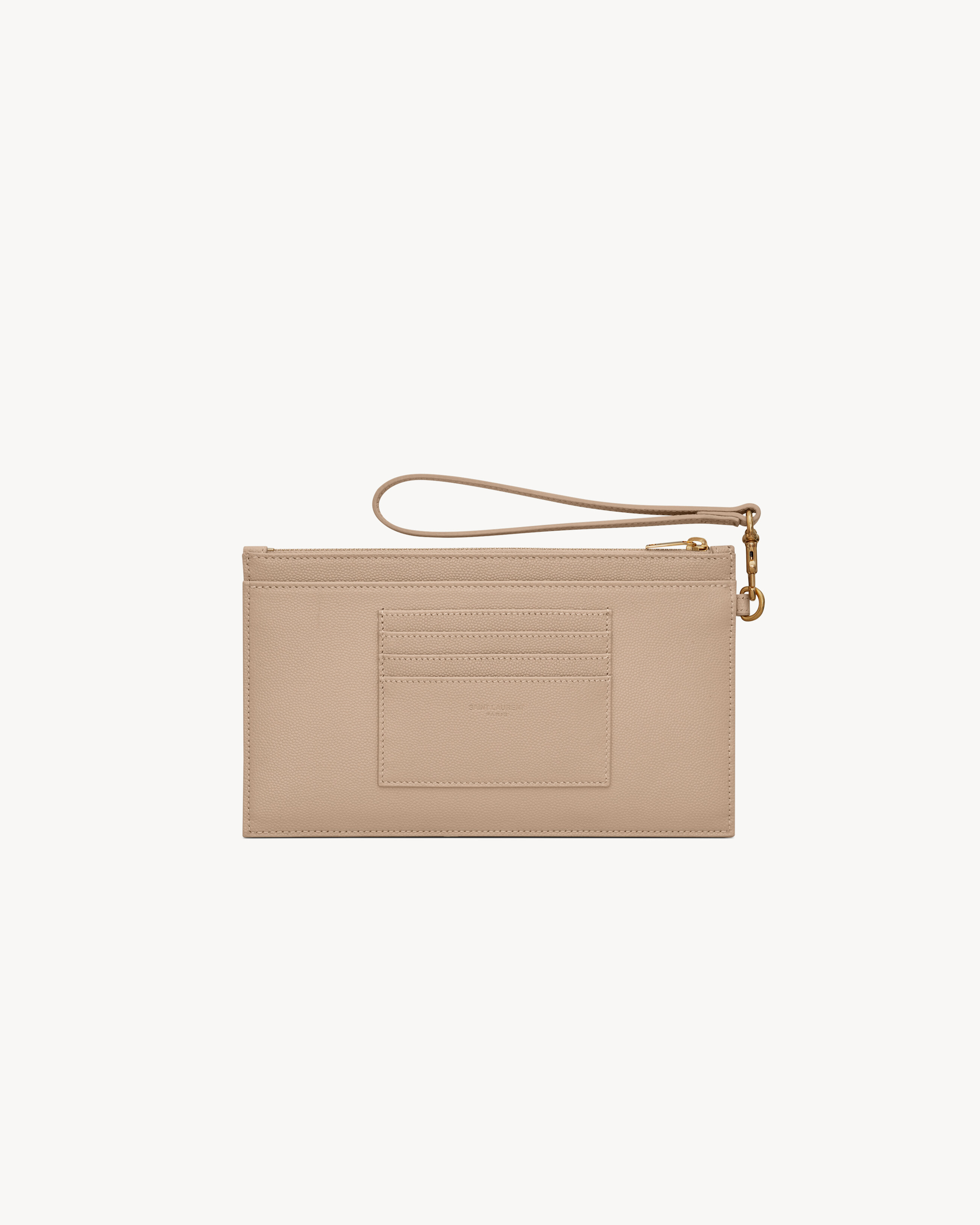 CASSANDRE MATELASSÉ LARGE POUCH IN GRAIN DE POUDRE LEATHER - 2