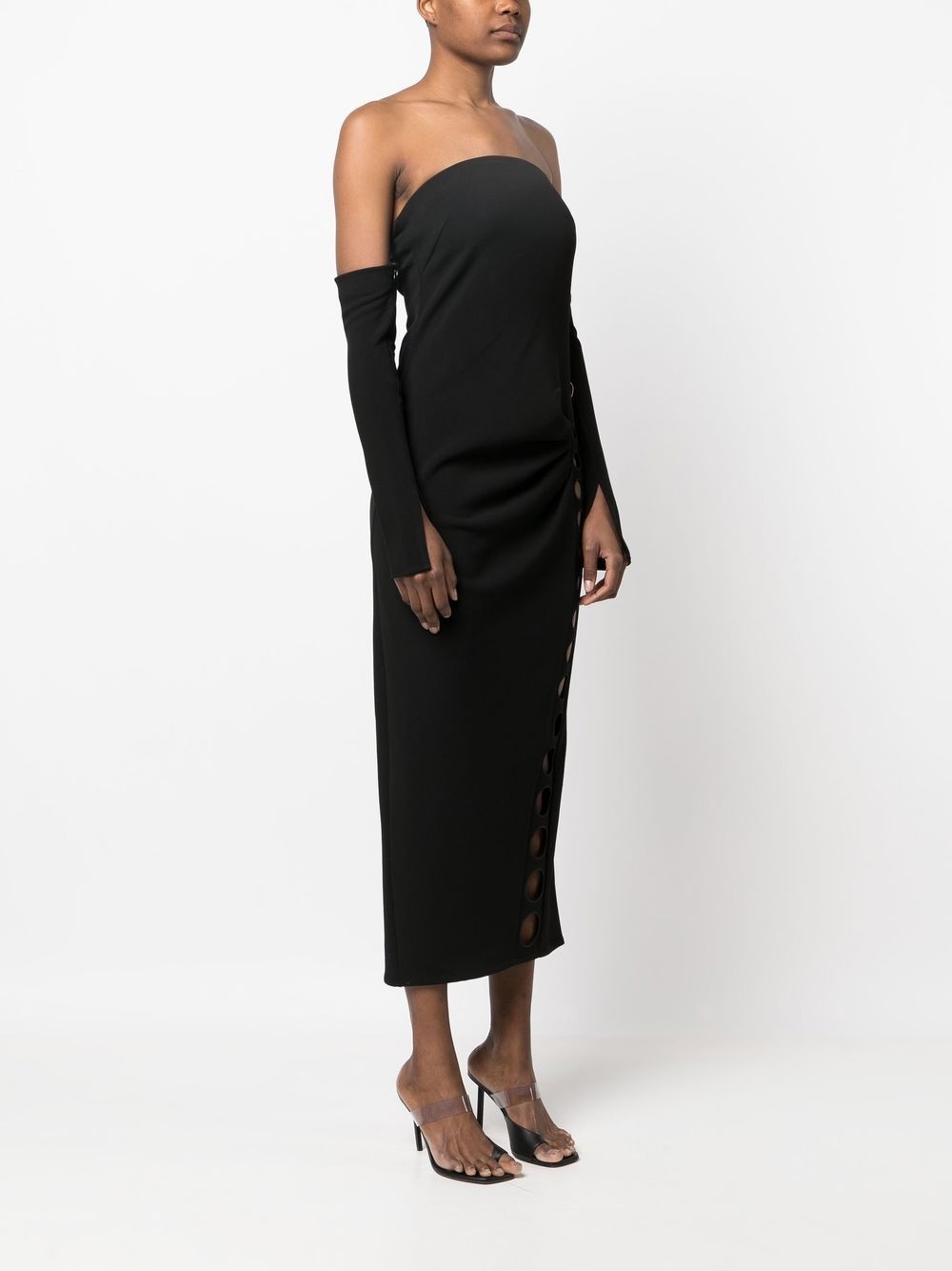 off-shoulder midi dress - 3