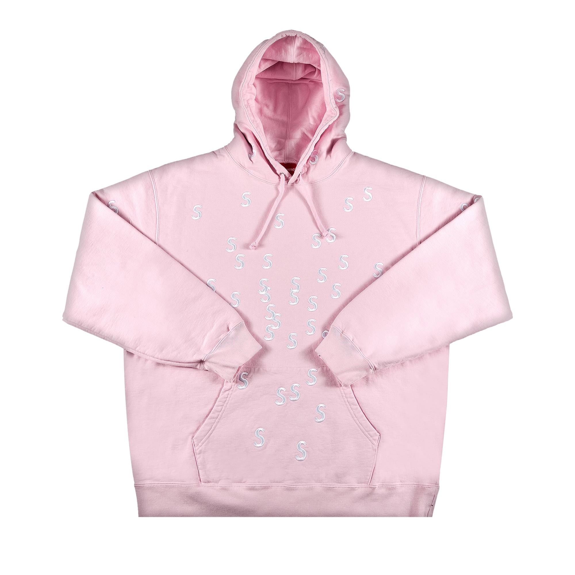 Supreme Embroidered S Hooded Sweatshirt 'Light Pink' - 1