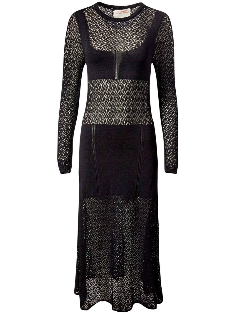 lace knitted maxi dress 1