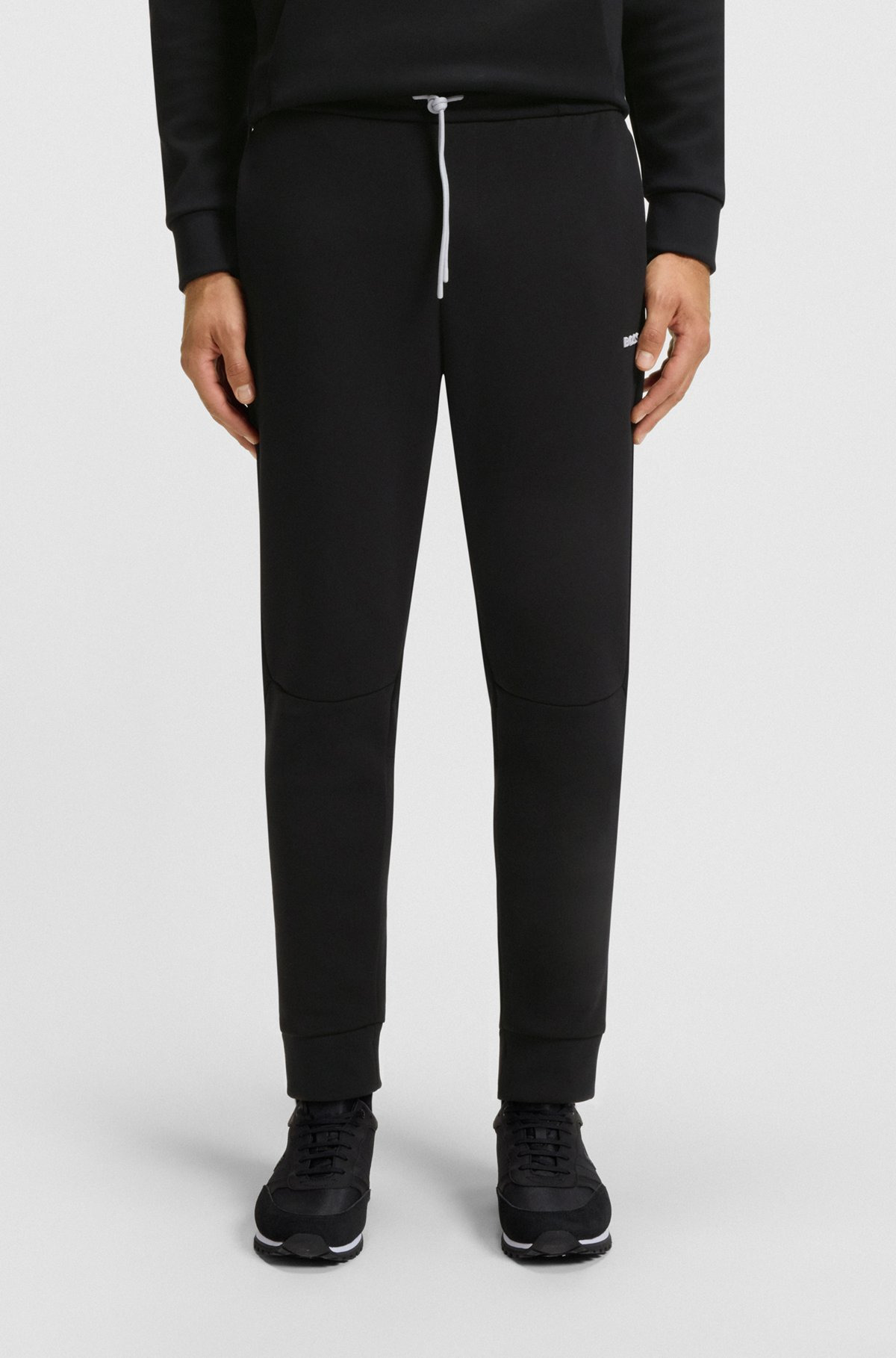 COTTON TRACKSUIT BOTTOMS WITH STRIPED TRIMS - 2
