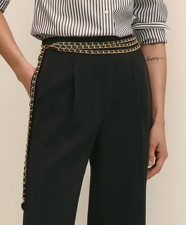 B-Low the Belt Mini-Chain Leather Belt - 1