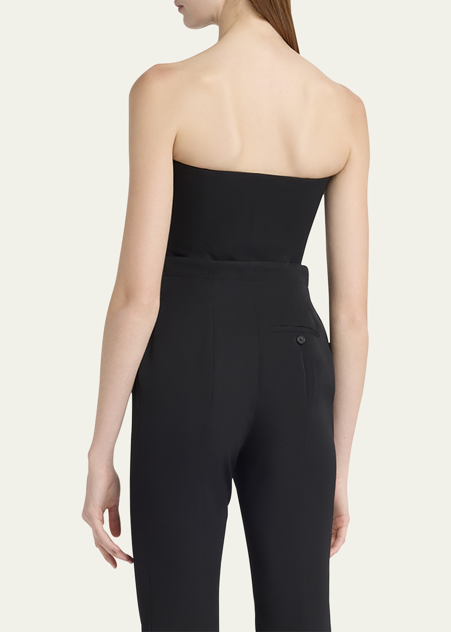 Curved Strapless Zip-Front Bustier Top - 3