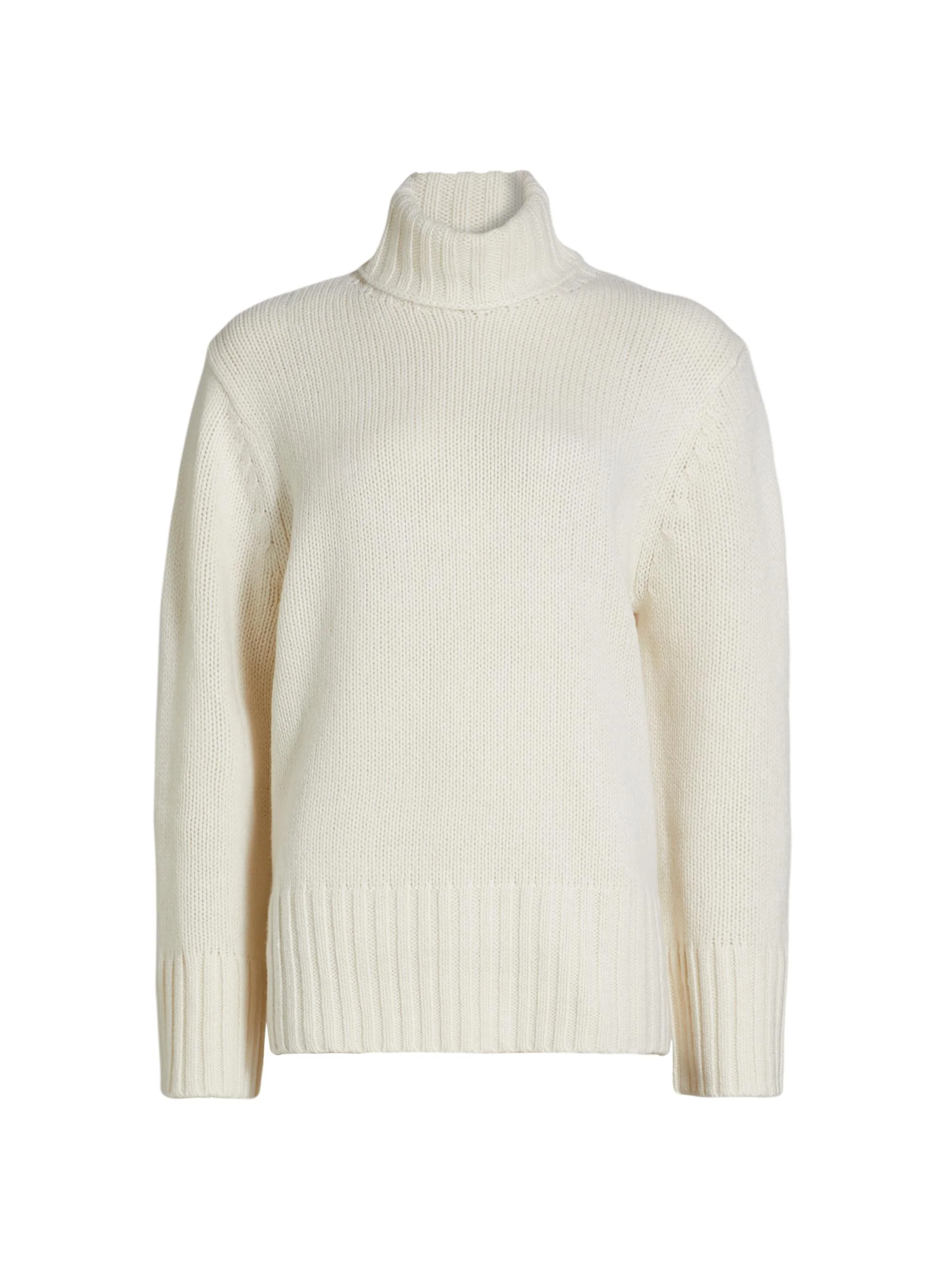 Women's Cashmere Jet Turtleneck Sweater - Ivory - 1