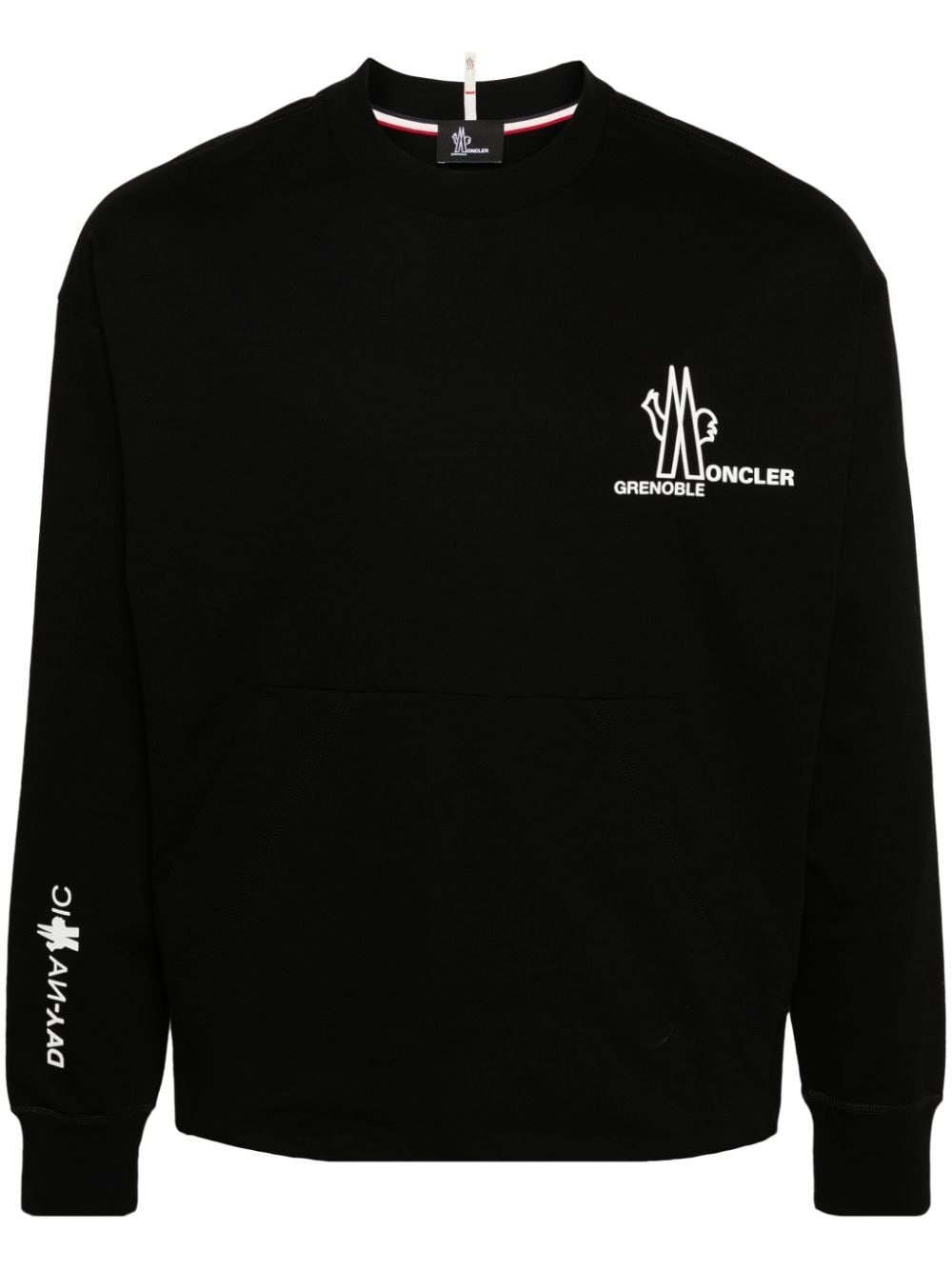 embossed-logo cotton sweatshirt - 1