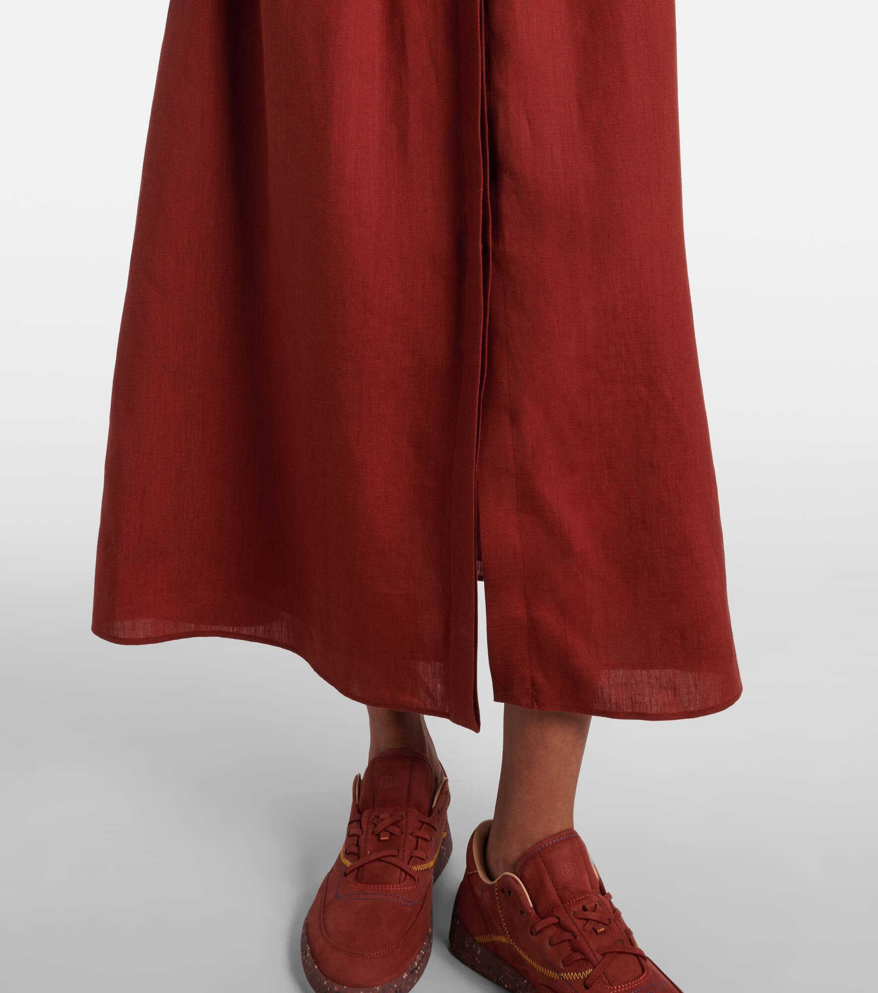 Maude belted linen shirt dress - 6