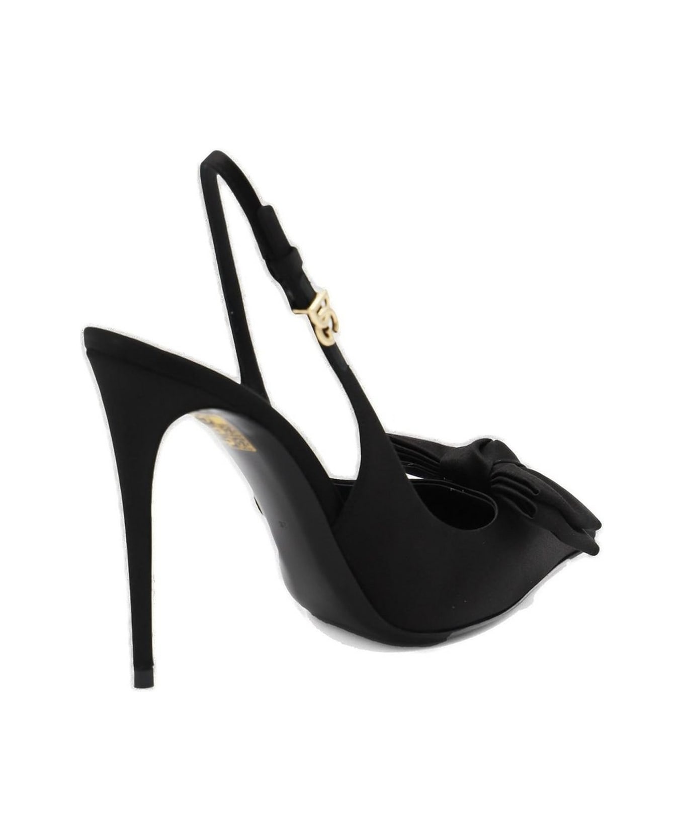 Bow Detailed Satin Slingbacks - 2