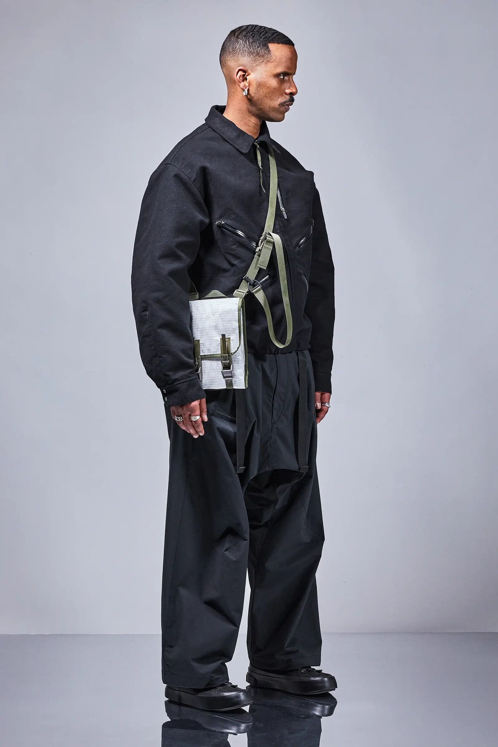 J121-KI Cotton Moleskin Jacket Black - 35