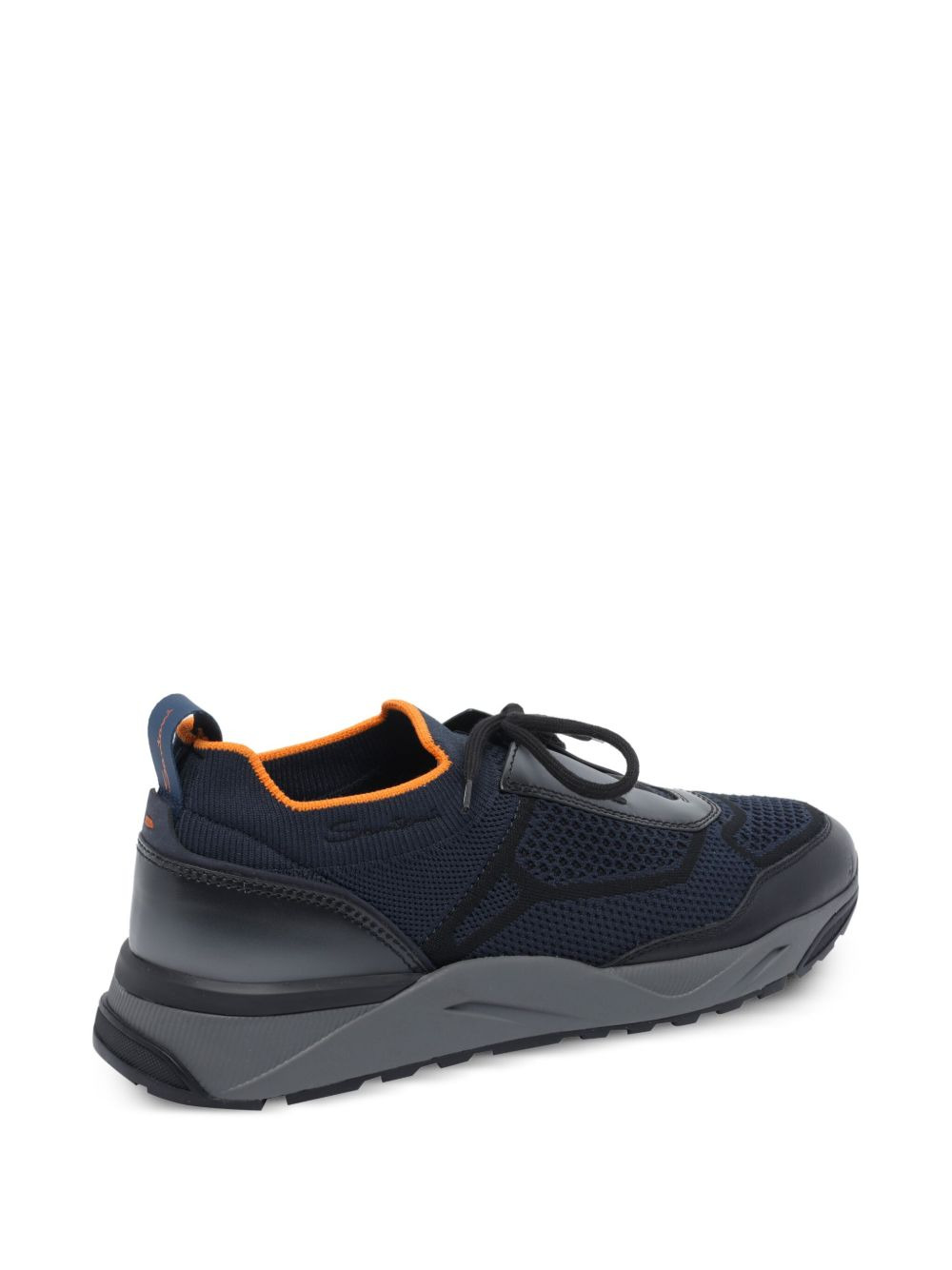 lace-up knitted sneakers - 3